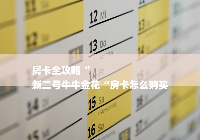 房卡全攻略“
新二号牛牛金花“房卡怎么购买