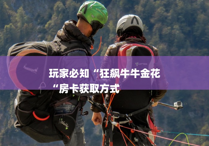 玩家必知“狂飙牛牛金花
“房卡获取方式
