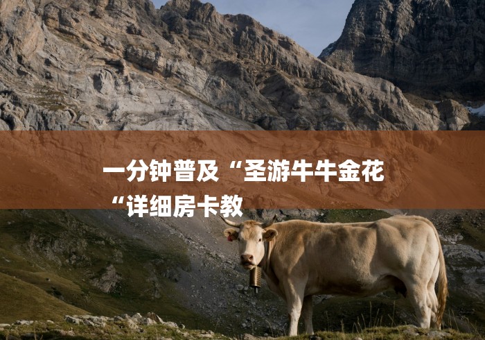 一分钟普及“圣游牛牛金花
“详细房卡教