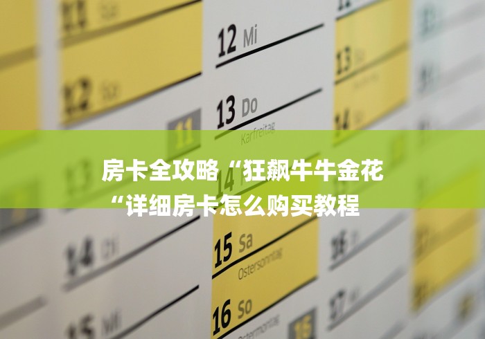 房卡全攻略“狂飙牛牛金花
“详细房卡怎么购买教程