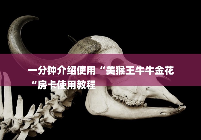 一分钟介绍使用“美猴王牛牛金花
“房卡使用教程