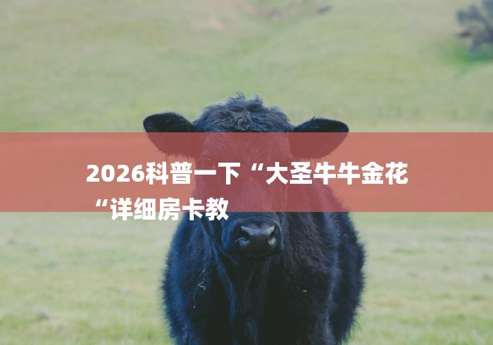 2026科普一下“大圣牛牛金花
“详细房卡教 2026科普一下“大圣牛牛金花
“详细房卡教